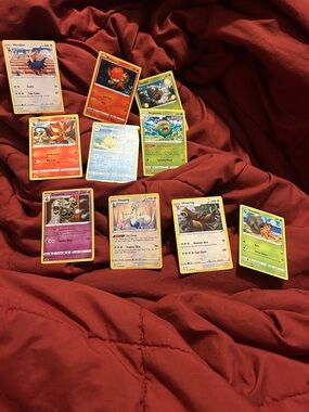 Pokemon Single Cards Lot - Red, Yellow, Green, Blue Accents